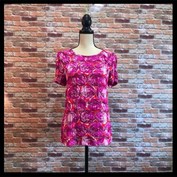 Tory Burch Tops - Tory Burch Silk Geometric Circle Print Blouse